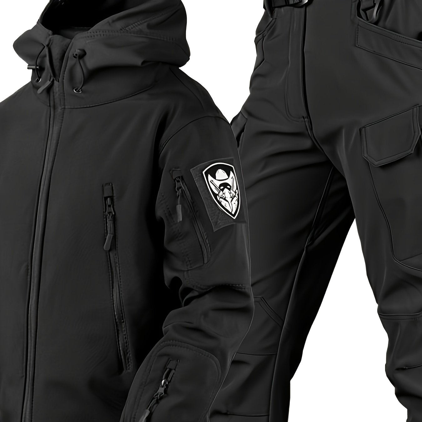 Men's Fleece Hooded Jacket & Pant Set.