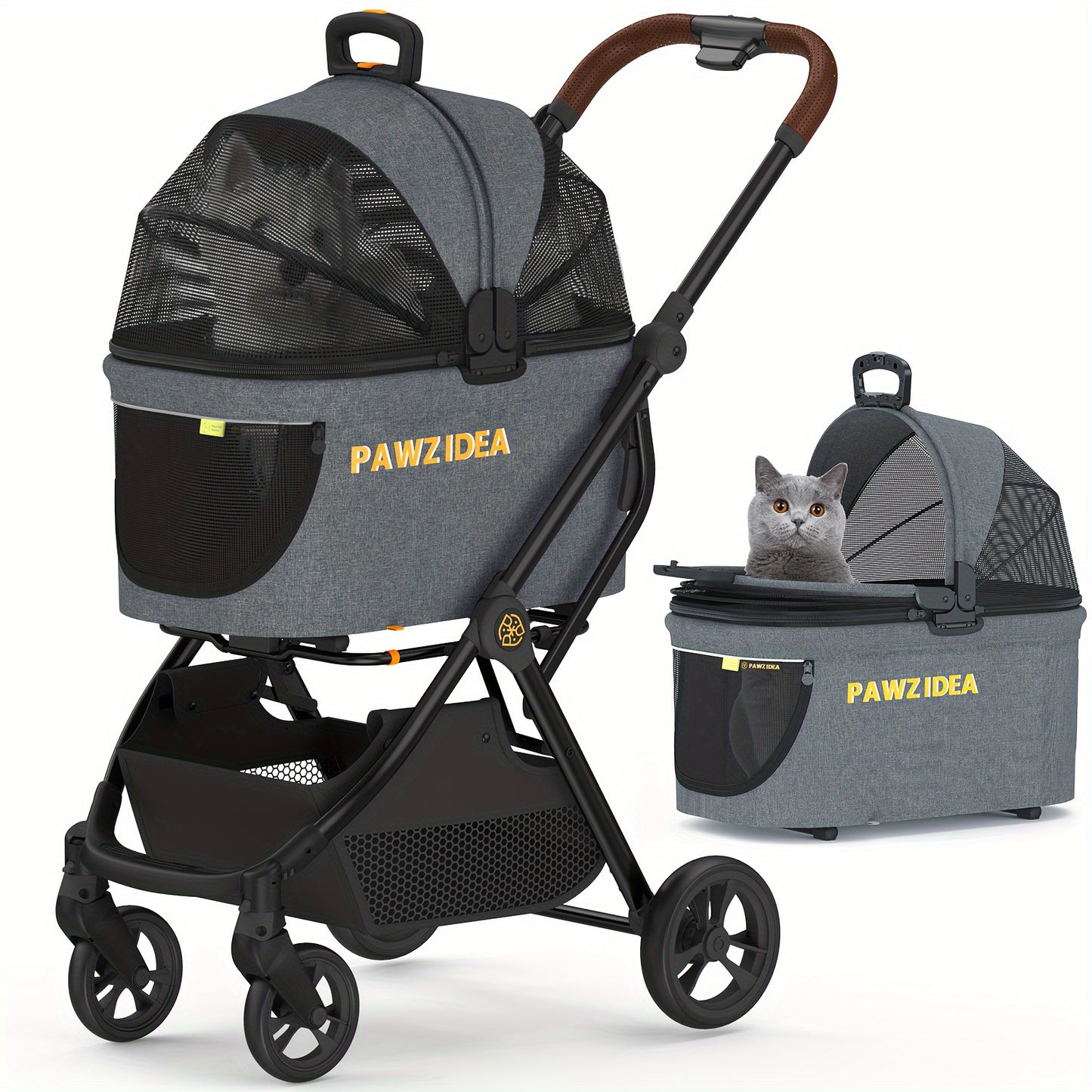 4-in-1 Pet Stroller Travel System for Small to Medium Dogs & Cats