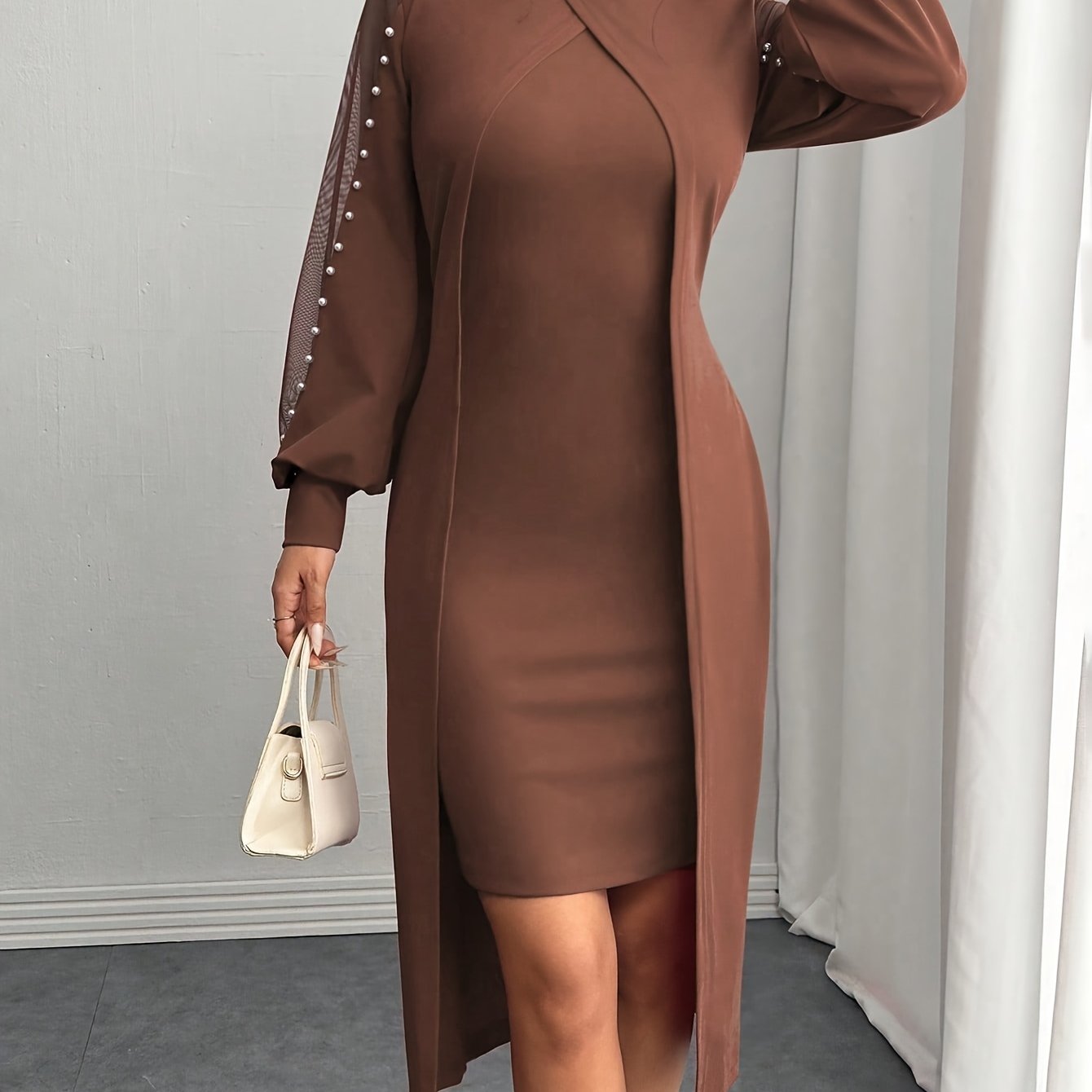 Elegant Black Maxi Dress. Fall Fashion