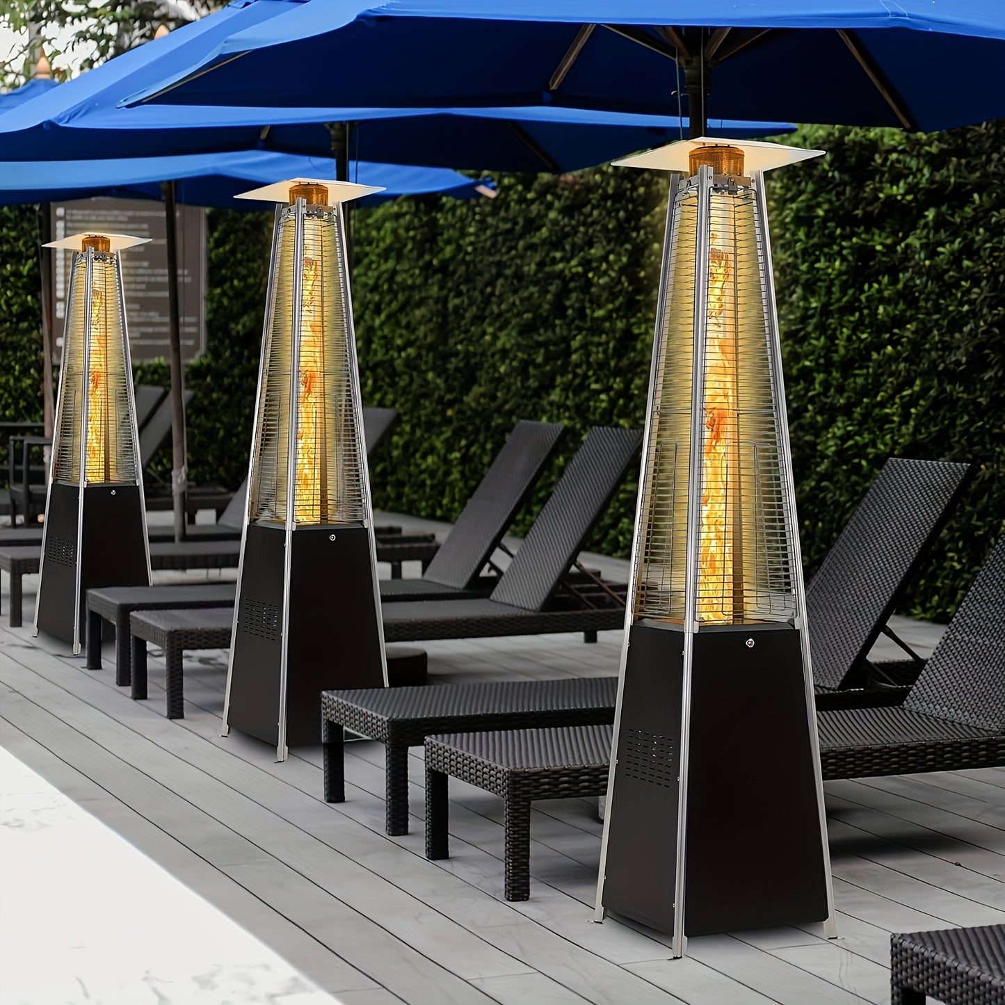 Pyramid Patio Heater, 48,000 BTU Outdoor Propane Patio Heater,