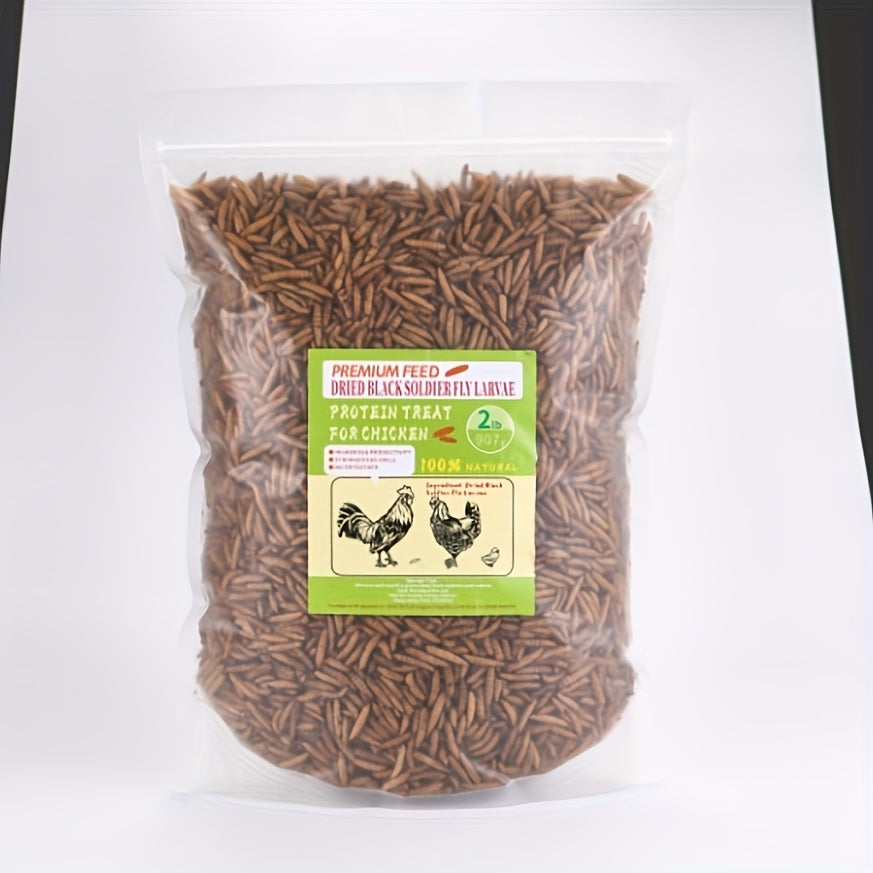 10LBS Dried Black Soldier Fly Larvae, High Protein Chicken Feed, 5 packs