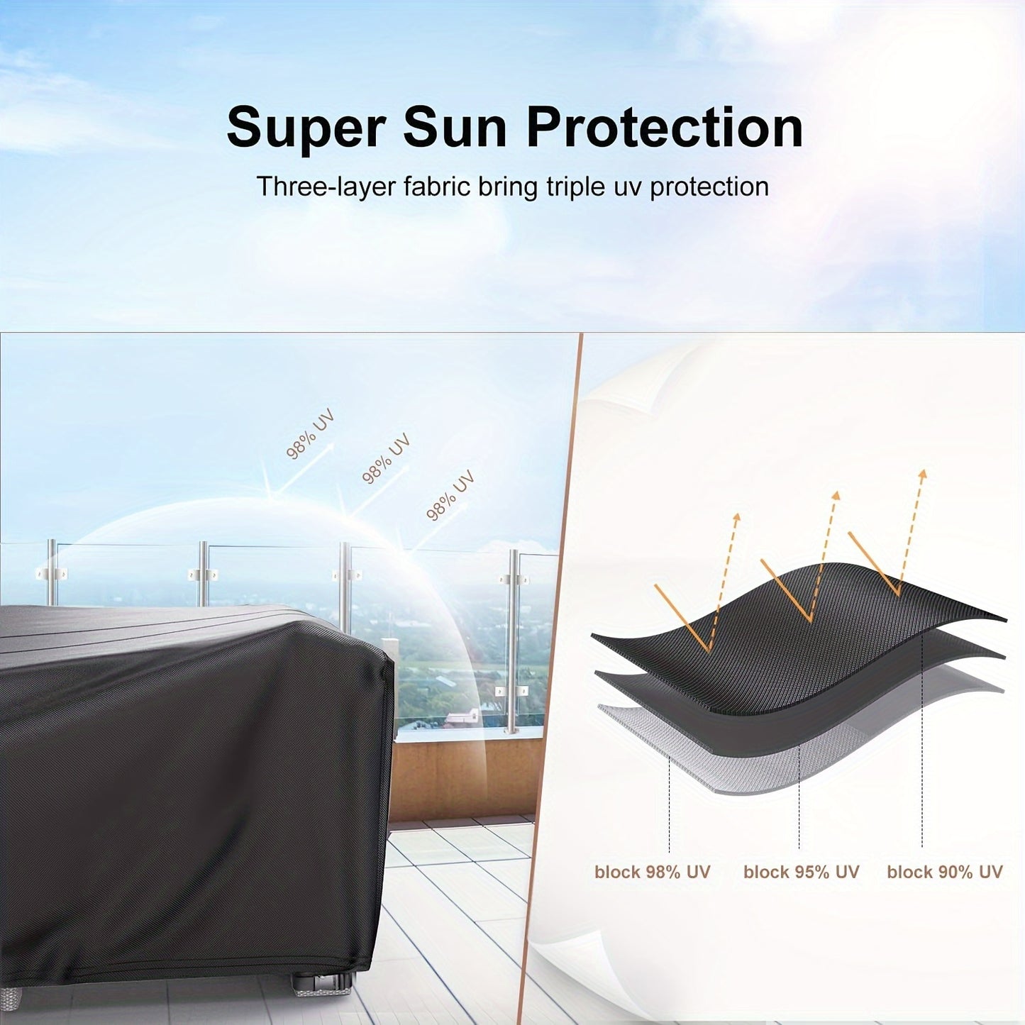 Heavy Duty Outdoor Furniture Covered Waterproof,