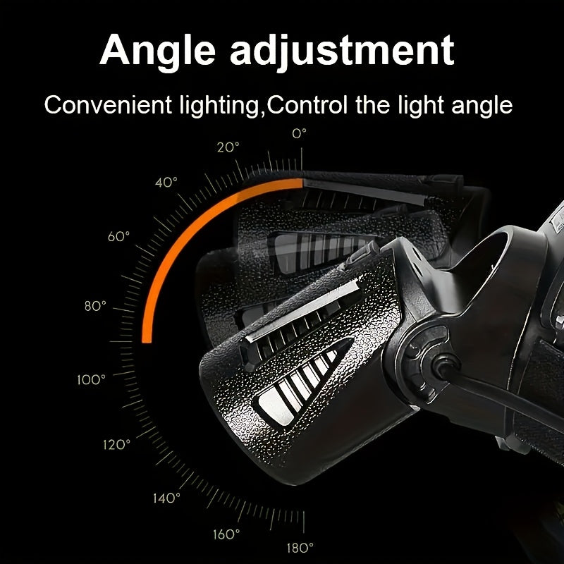 XHP360 Ultra-Bright LED Headlamp with 36 LEDs, 7800mAh Rechargeable Battery,