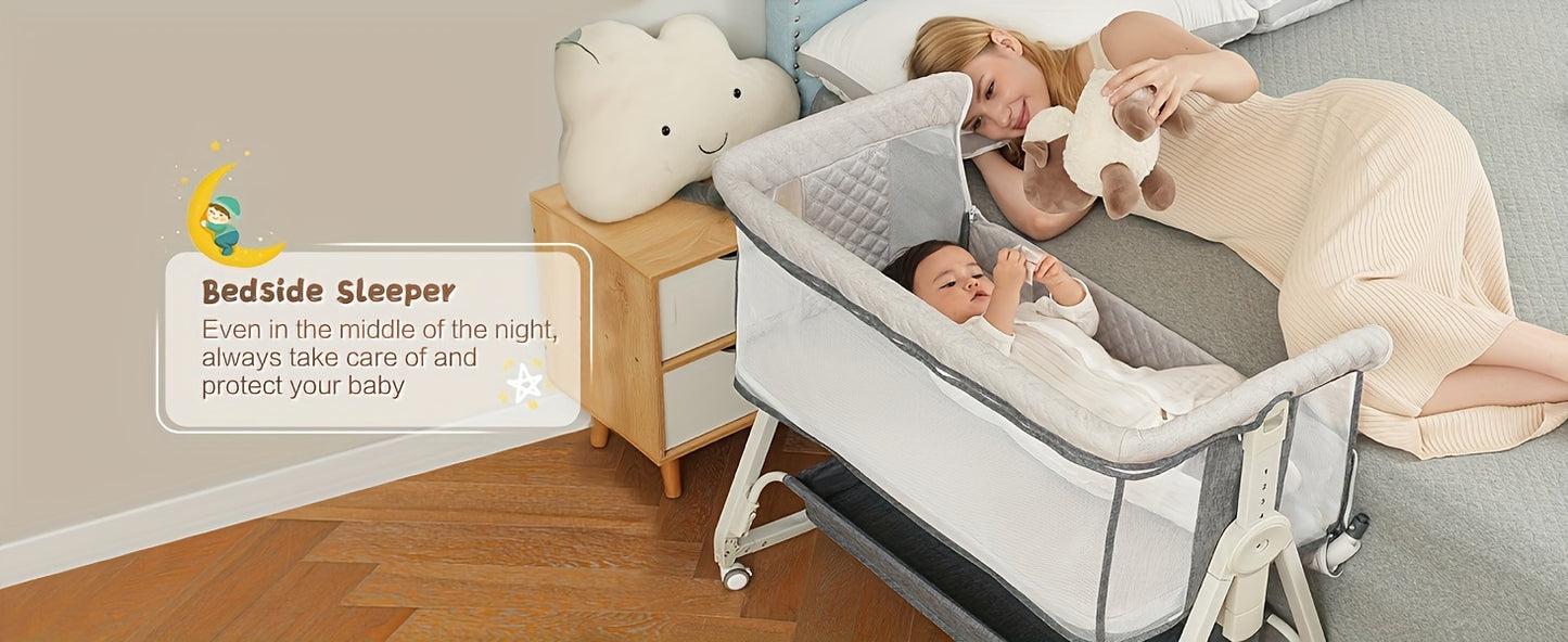 3 In 1 Baby Bassinets Bedside Sleeper With Mosquito Nets, Read More