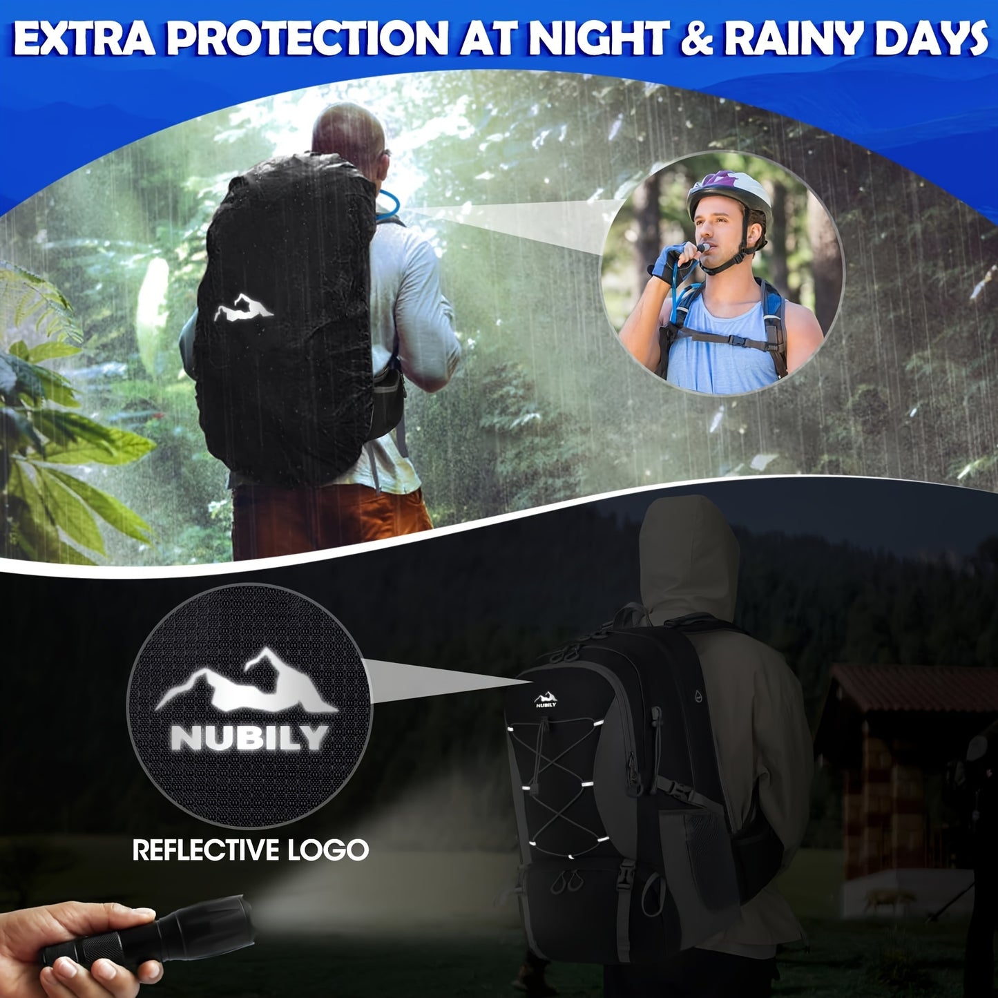 50L Hiking Backpack For Men & Women.