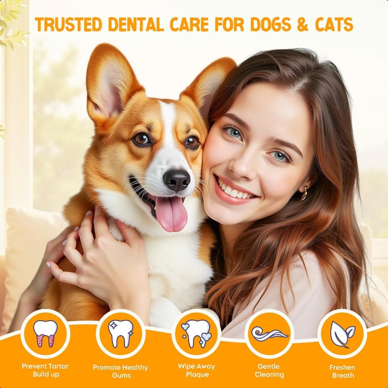 Pet Teeth Cleaning Wipes for Dogs and Cats