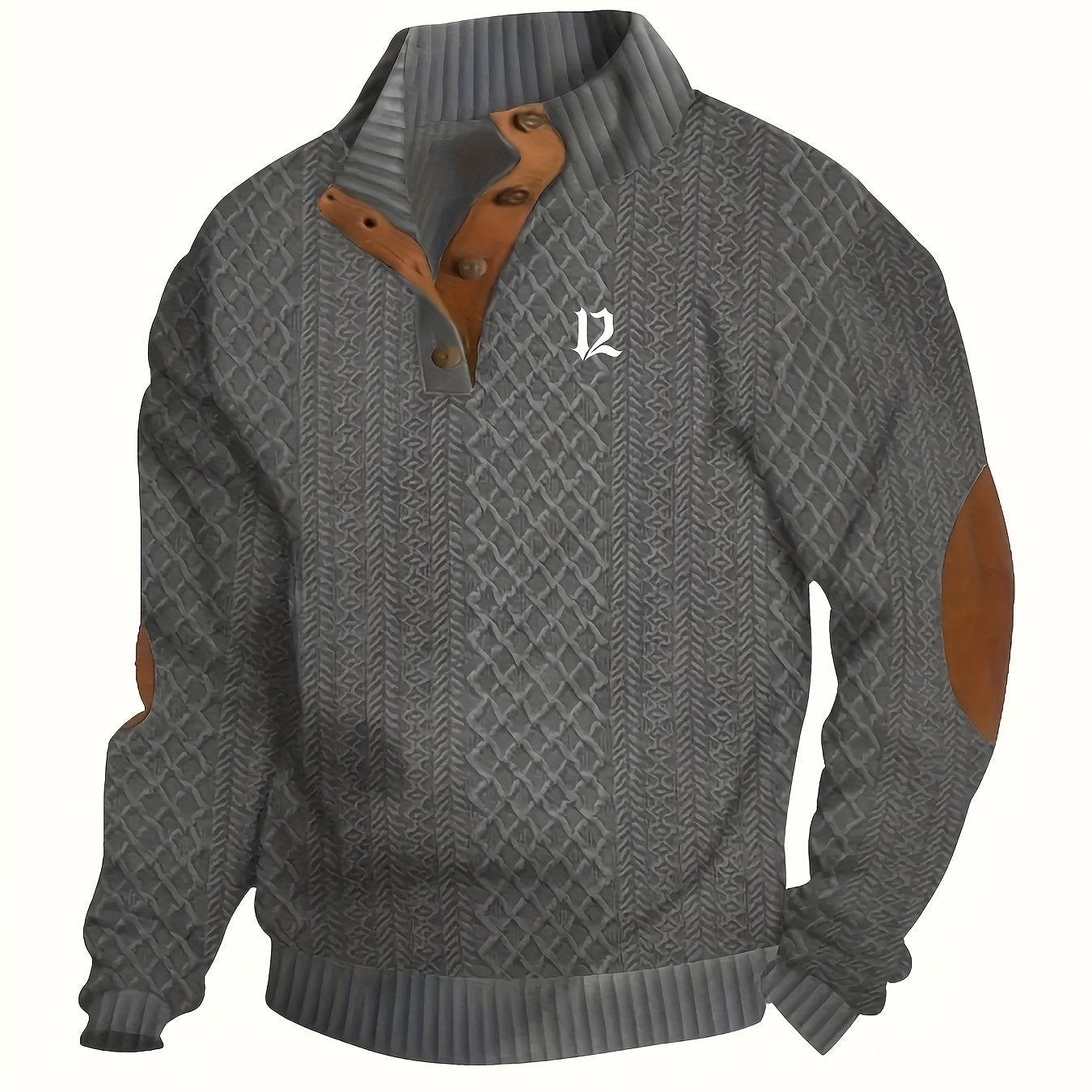 Men's Warm Shirt Soft Beige Knit,