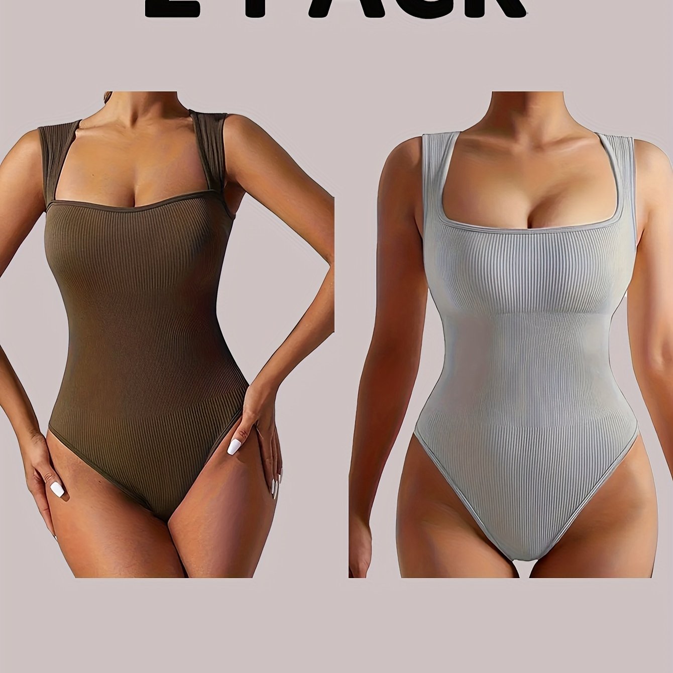 2 Pack Women's Bodysuit Tummy Control Tops Read More.