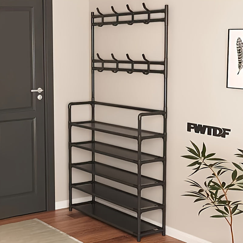 1pc Versatile 4/5 Tier Coat Rack with Shoe Shelf  Read More.