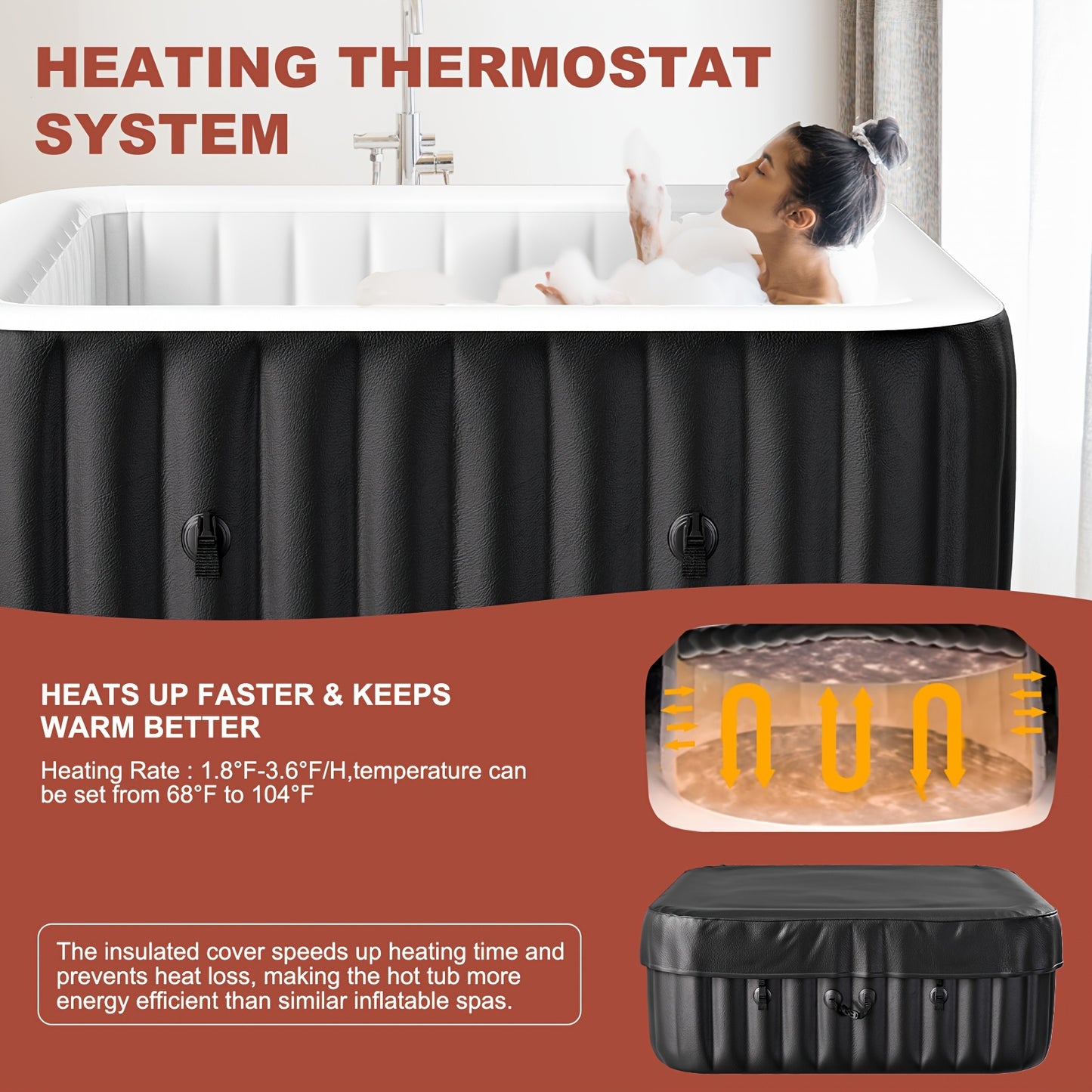 Inflatable Outdoor Spa for 4 to 6 People