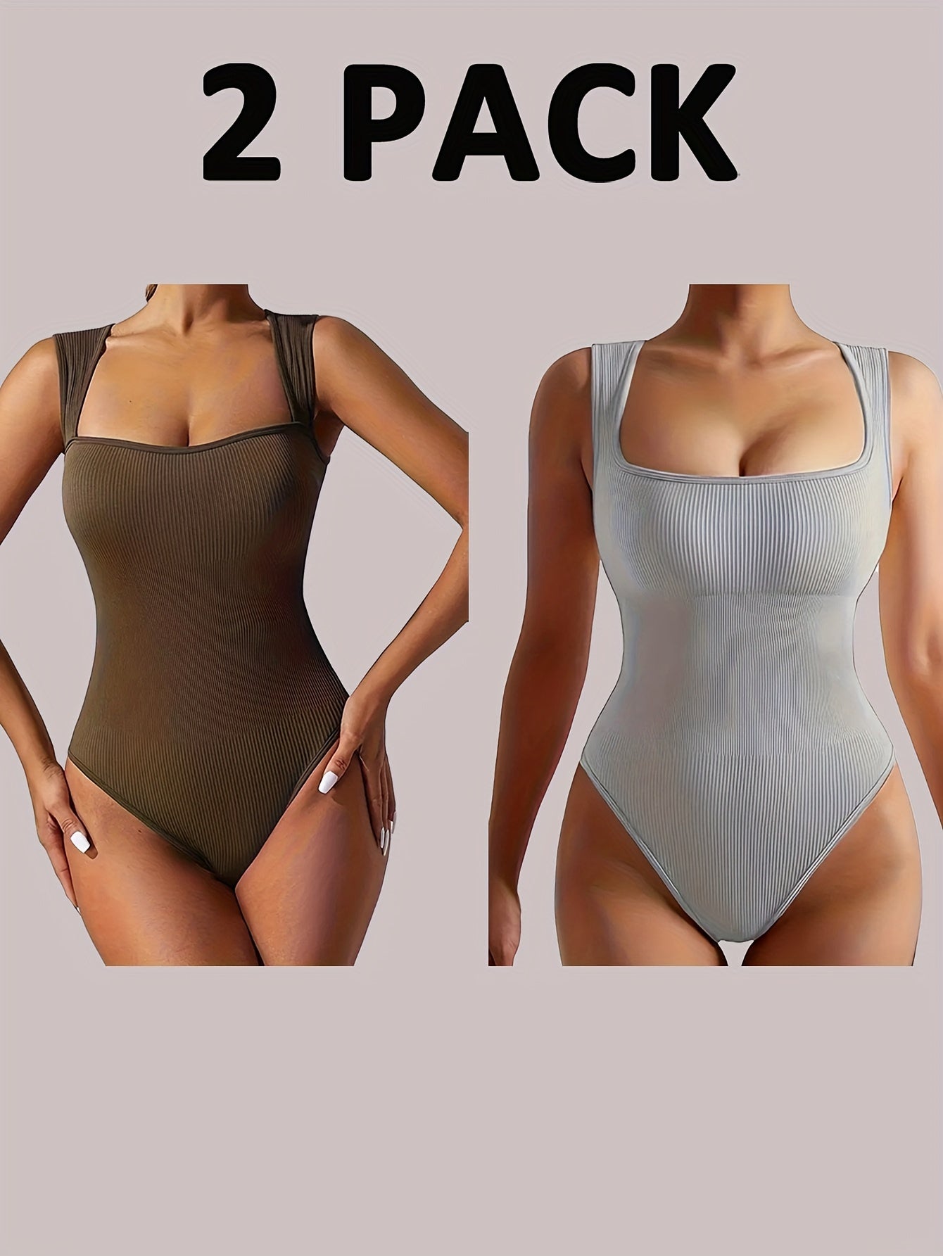 2 Pack Women's Bodysuit Tummy Control Tops Read More.