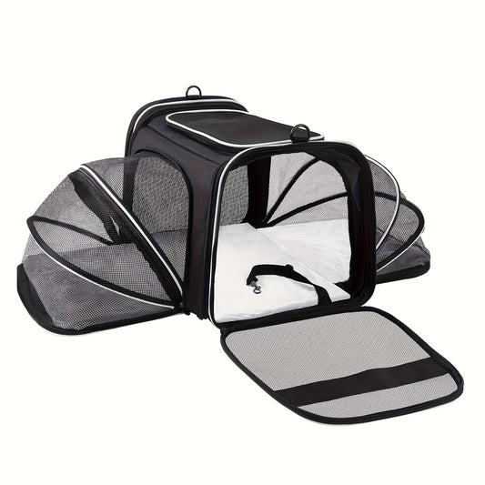 Pet Carrier Airline Approved, 4 Sides Expandable Cat & Small Dog Carrier Read More.