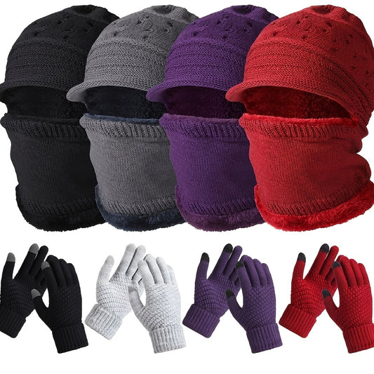 8pcs Winter Beanie Hats. Scarf. Mask. Touchscreen Gloves.