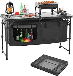 Folding Outdoor Camping Kitchen Station for Patio