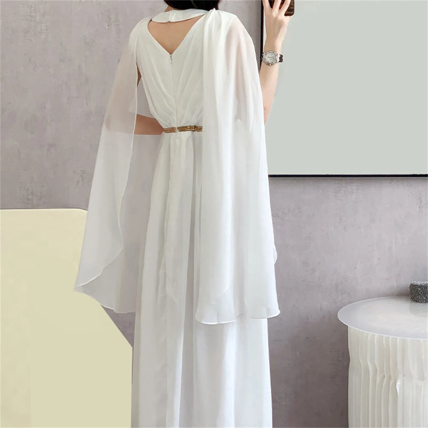 Elegant V Neck Long Sleeve Party Dress Plus size