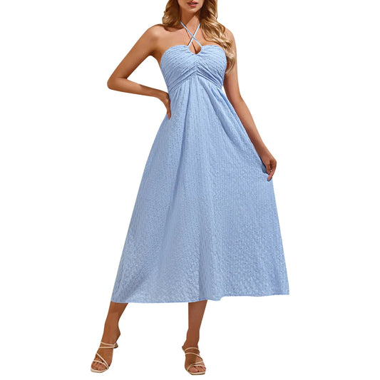 Women's V-Neck A-Line Summer Dress