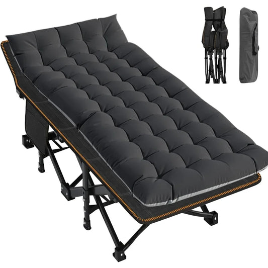 Heavy Duty Folding Cot with Mattress and Carry Bag