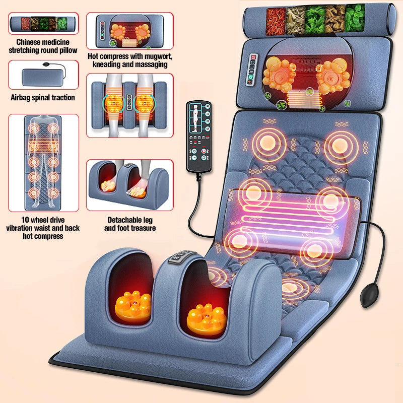 Electric Heated Massage Mattress with Infrared Therapy
