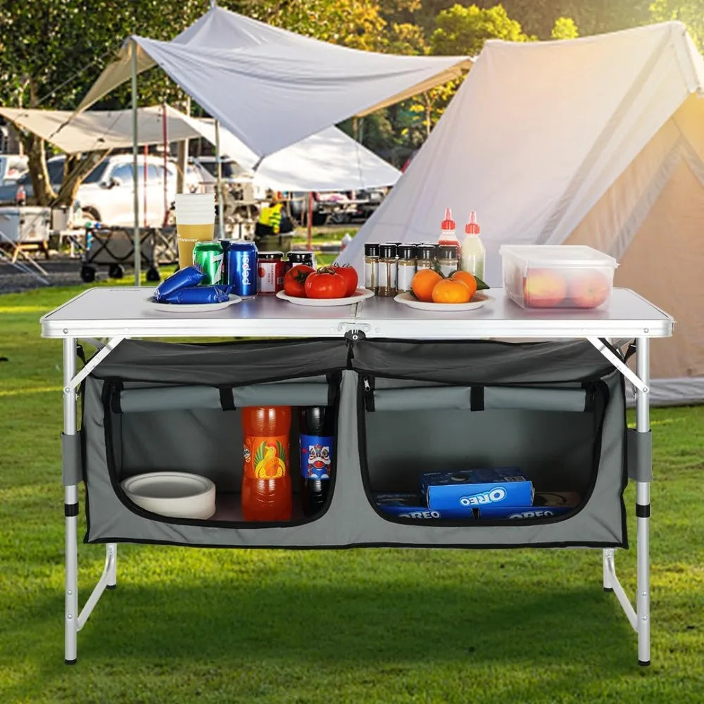 Folding Outdoor Camping Kitchen Station for Patio