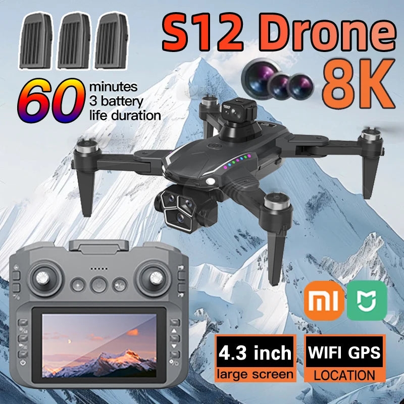 S12 Drone 8K Professional GPS HD Camera Drones 5G WIFI Brushless Motor and more