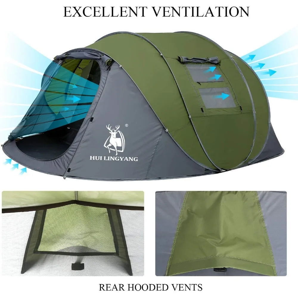 6 Person Waterproof Pop Up Camping Tent