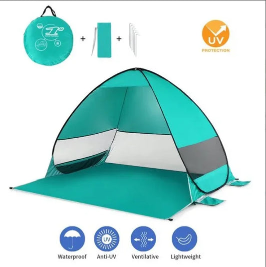 Beach Sun Shelter Tent with Automatic Setup