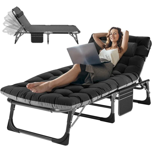 Heavy Duty Folding Camping Cot with Mattress And More