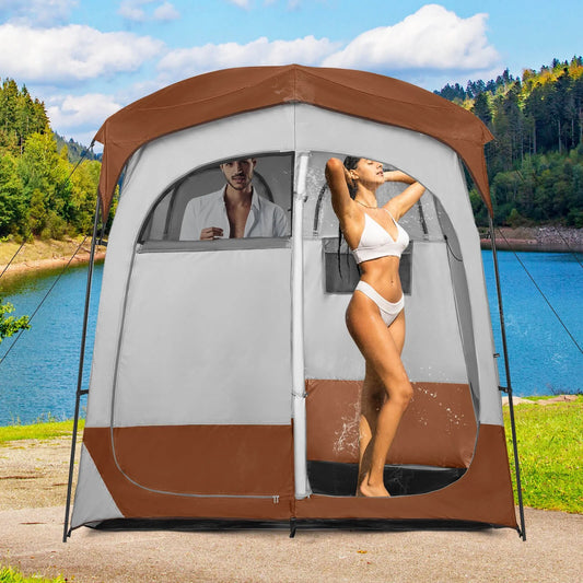 Portable Two Room Outdoor Shower and Privacy Tent