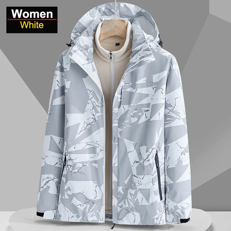 Women's 3 In 1 Hiking Jacket Fleece, Waterproof.