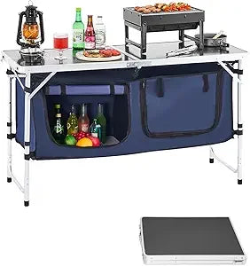 Folding Outdoor Camping Kitchen Station for Patio