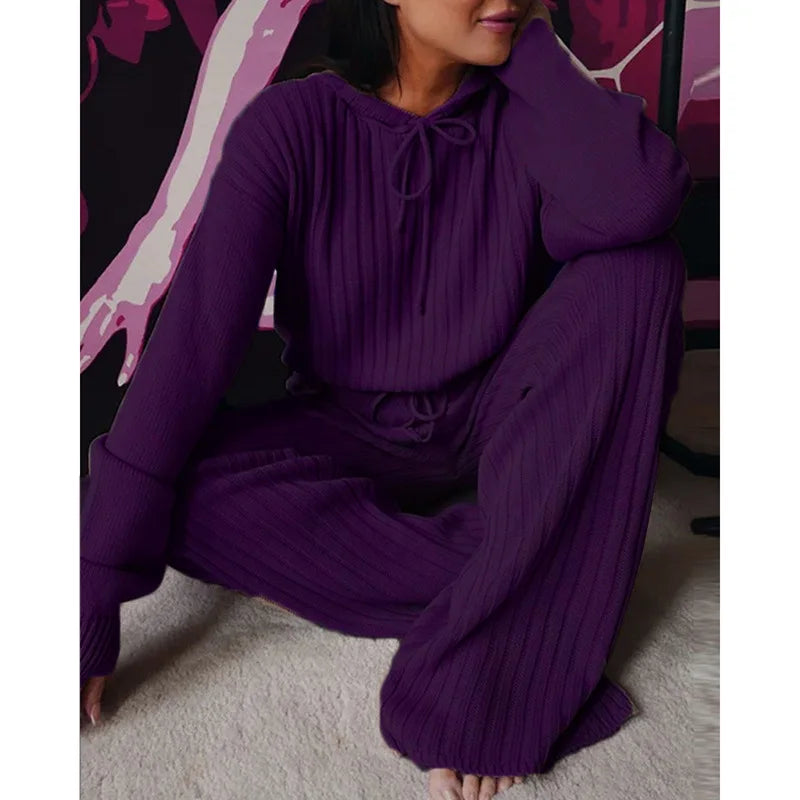 Women's Sweat Suit Long Sleeve, Hoodie, Pants Suit.