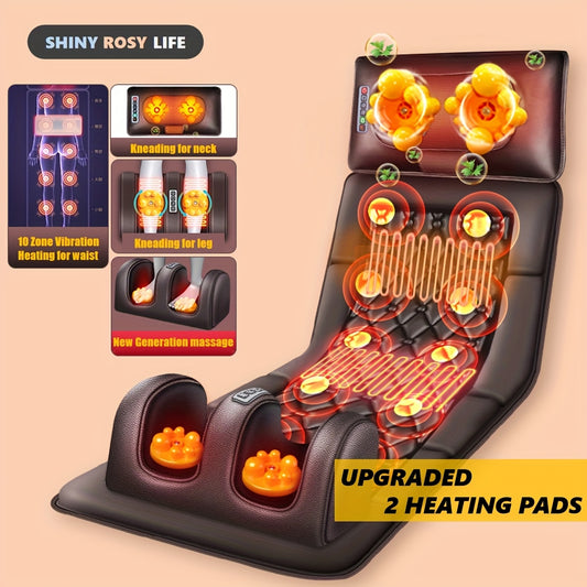 Full Body Heated Massage Pad with Removable Neck Pillow