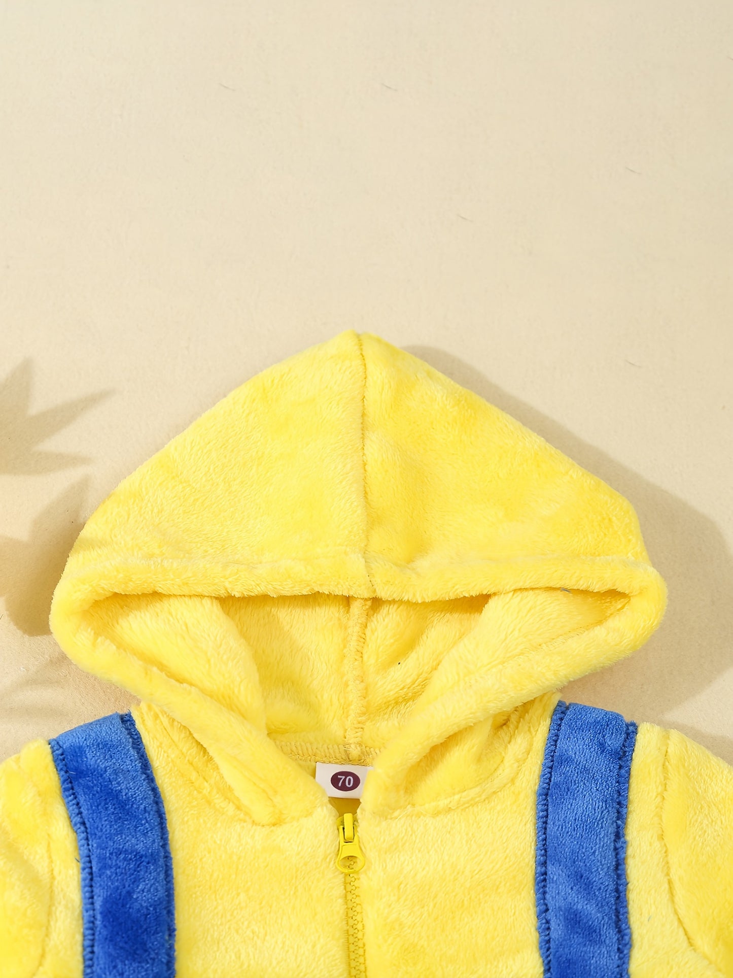 Unisex Fleece Hooded Jumpsuit Full Length Zipper with Hood.