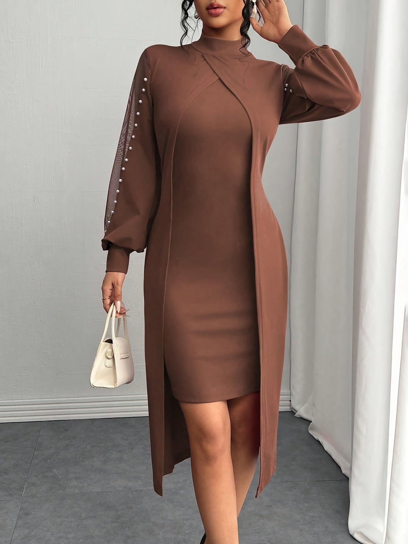 Elegant Black Maxi Dress. Fall Fashion