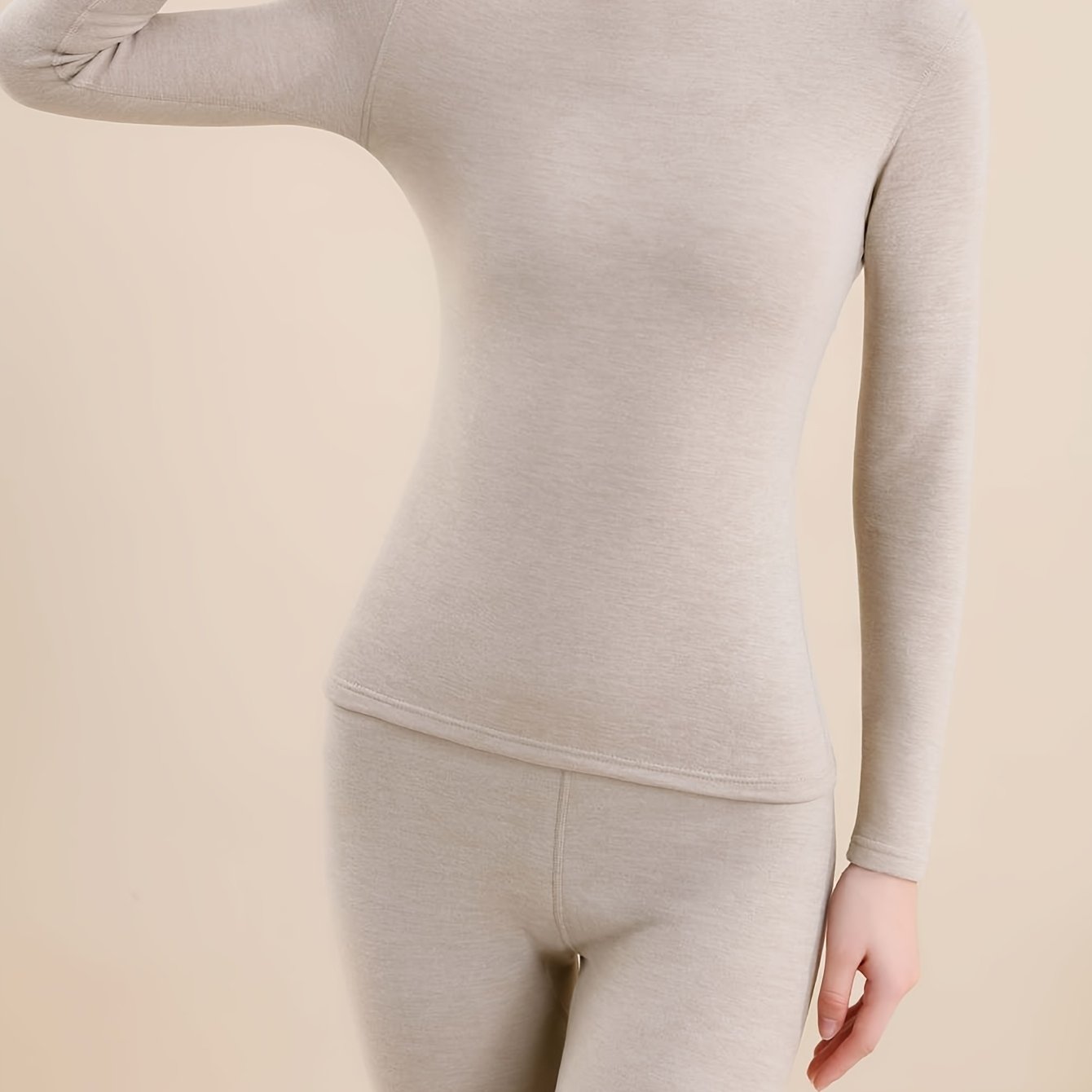 Women's Thermal Base Layer Set - 2pcs, Warm Top & Pants,