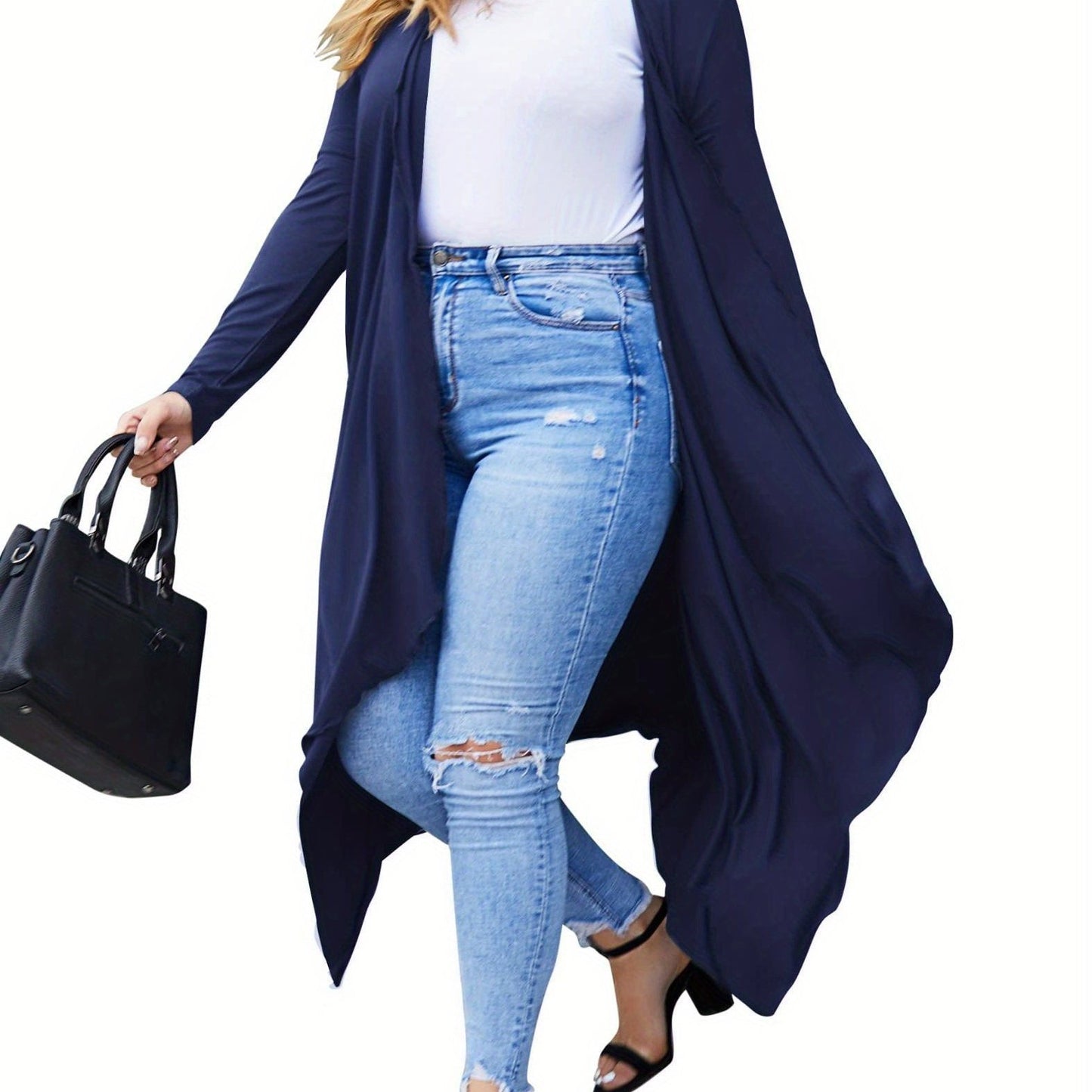 Plus Size Open Front Duster Cardigan, Read More