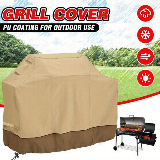 Waterproof BBQ Grill Cover - UV Resistant, Adjustable Drawstring & Ventilation