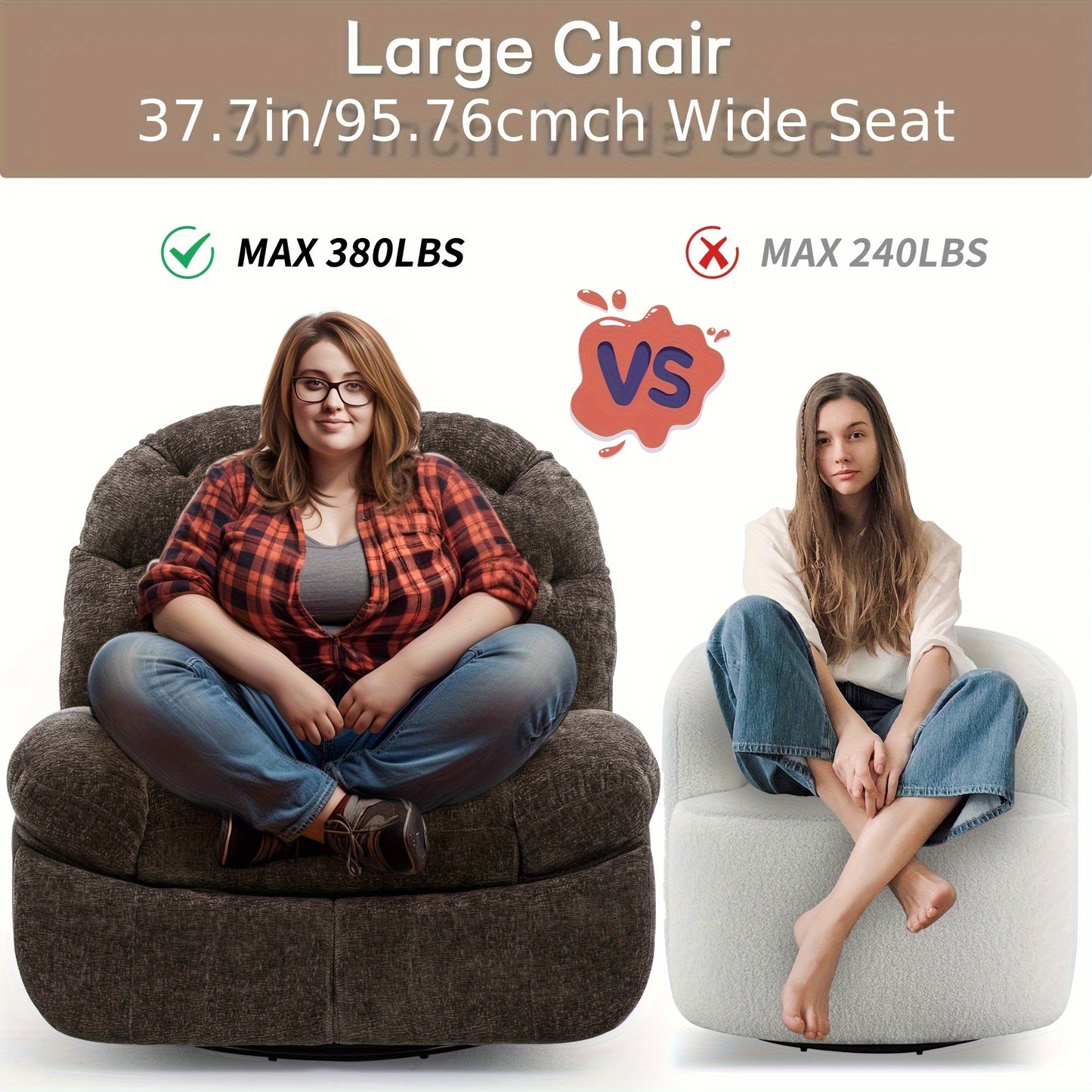 Electric Chenille Recliner Chair with USB Ports