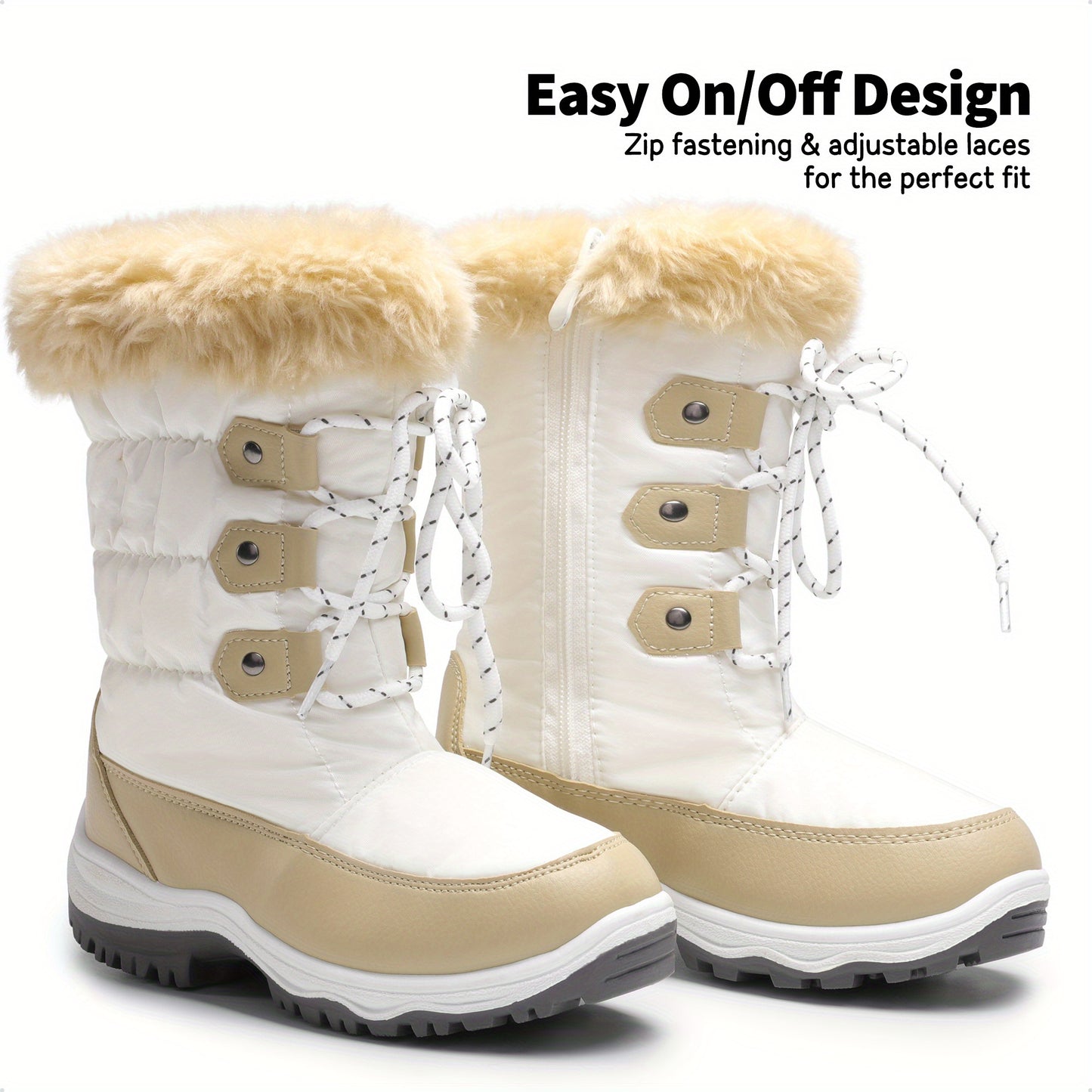 Girls Snow Boots, Warm & Cozy, Anti-Slip.