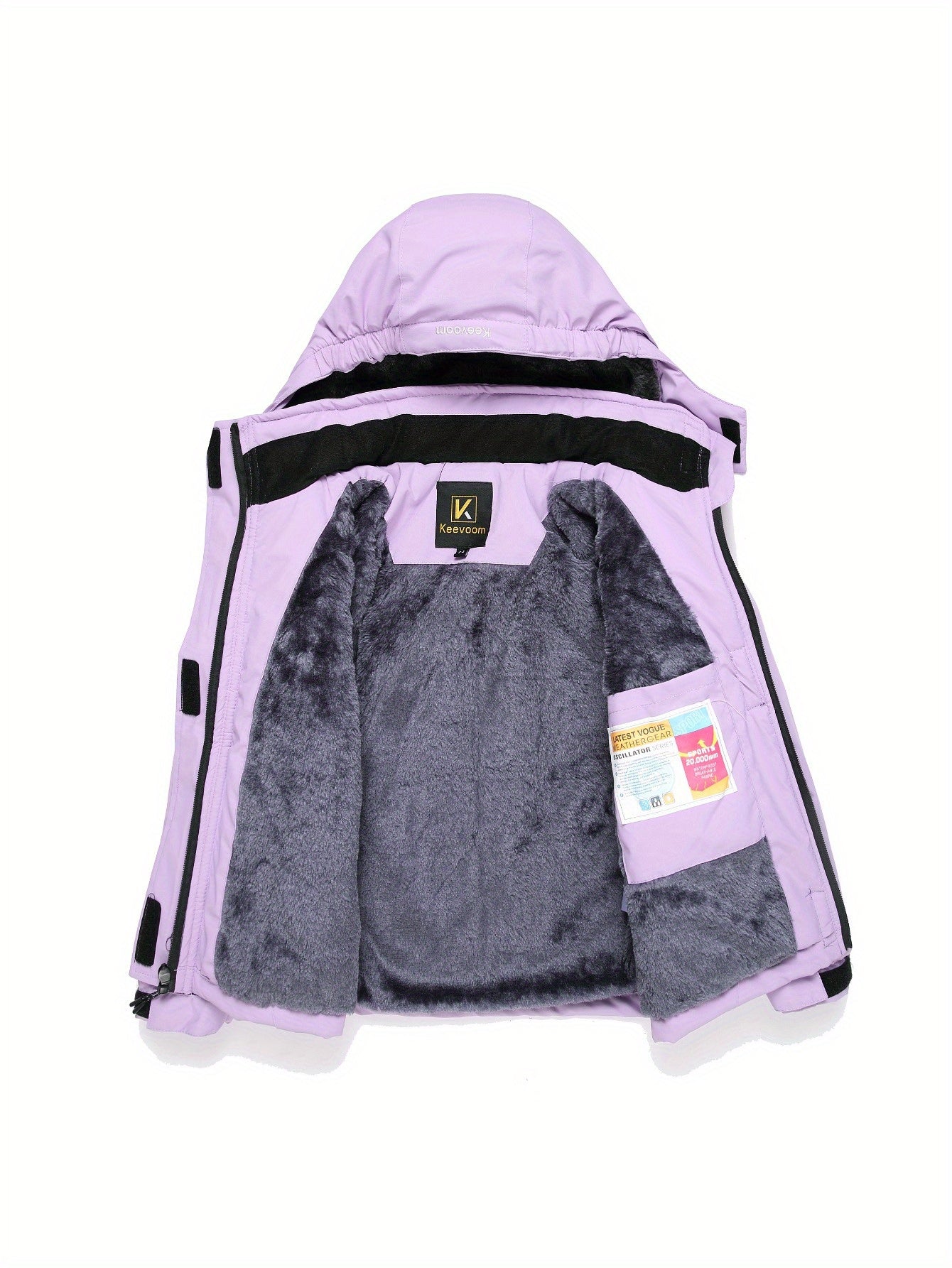 Girl's Waterproof Winter Warm Fleece Lined Jackets for Kids