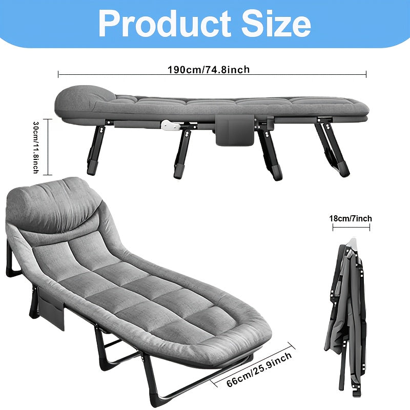 Only Outdoor 720 Lbs. Portable Folding Camping Bed with Comfortable Mattress And Pillows