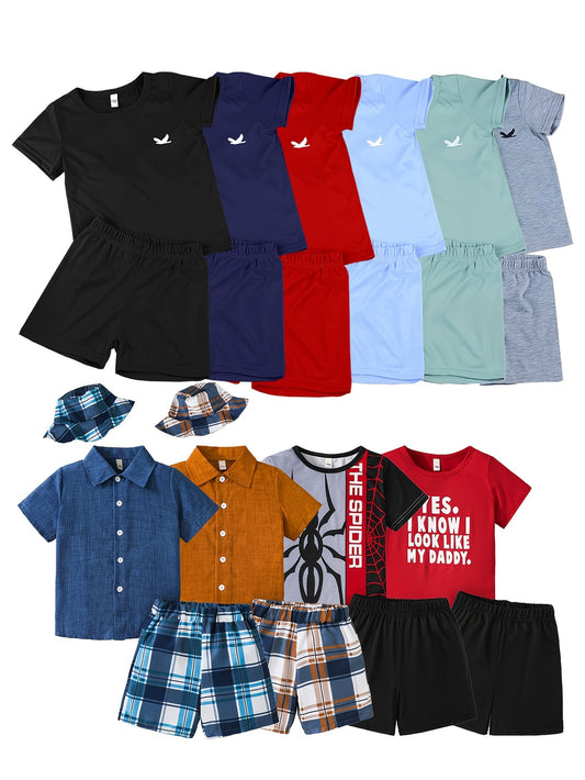 20pcs - Boys Fashion Shorts Suit Aged 1 to 8 yrs